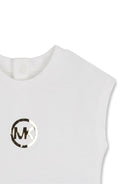 Abito per neonata Michael Kors Kids bianco e blu con stampa grafica - Rubino Kids