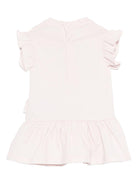 Abito per neonata Moncler Kids rosa con stampa grafica sul davanti - Rubino Kids