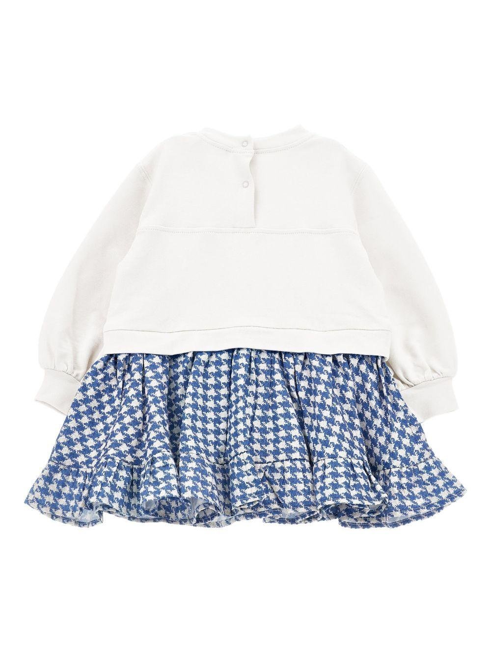 Abito per neonata Monnalisa azzurro con ricamo Bear - Rubino Kids