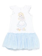 Abito per neonata Monnalisa bianco con stampa grafica x Disney - Rubino Kids