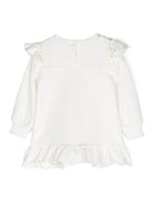 Abito per neonata Monnalisa x Disney bianco con dettagli ruches - Rubino Kids