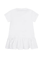 Abito per neonata Moschino Kids bianco con stampa Teddy Bear - Rubino Kids