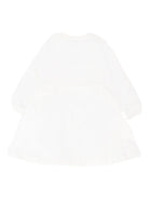 Abito per neonata Moschino Kids bianco con stampa Teddy - Rubino Kids