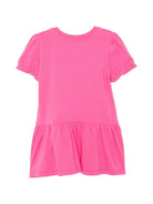 Abito per neonata Moschino Kids rosa con dettagli arricciati - Rubino Kids