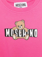 Abito per neonata Moschino Kids rosa con dettagli arricciati - Rubino Kids