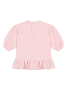 Abito per neonata Moschino Kids rosa con logo Teddy Bear - Rubino Kids