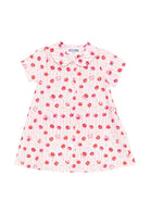 Abito per neonata Moschino Kids rosa con stampa ciliegie all - over - Rubino Kids