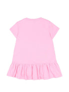 Abito per neonata Moschino Kids rosa con stampa Teddy Bear - Rubino Kids