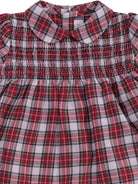 Abito per neonata Pepecè rosso con motivo a quadri - Rubino Kids