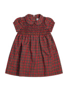 Abito per neonata Pepecè rosso con motivo scozzese - Rubino Kids