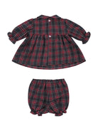 Abito per neonata Pepecè verde con motivo scozzese - Rubino Kids