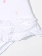 Abito per neonata POLO RALPH LAUREN KIDS bianco in cotone con ricamo - Rubino Kids