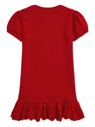 Abito per neonata Polo Ralph Lauren Kids rosso con intarsio Polo Bear - Rubino Kids