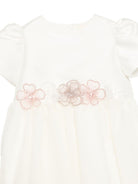 Abito per neonata Simonetta bianco con applicazione floreale - Rubino Kids