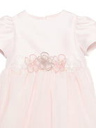 Abito per neonata Simonetta rosa con applicazione floreale - Rubino Kids