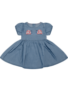 Abito per neonata Stella McCartney Kids denim con motivo coccinelle - Rubino Kids
