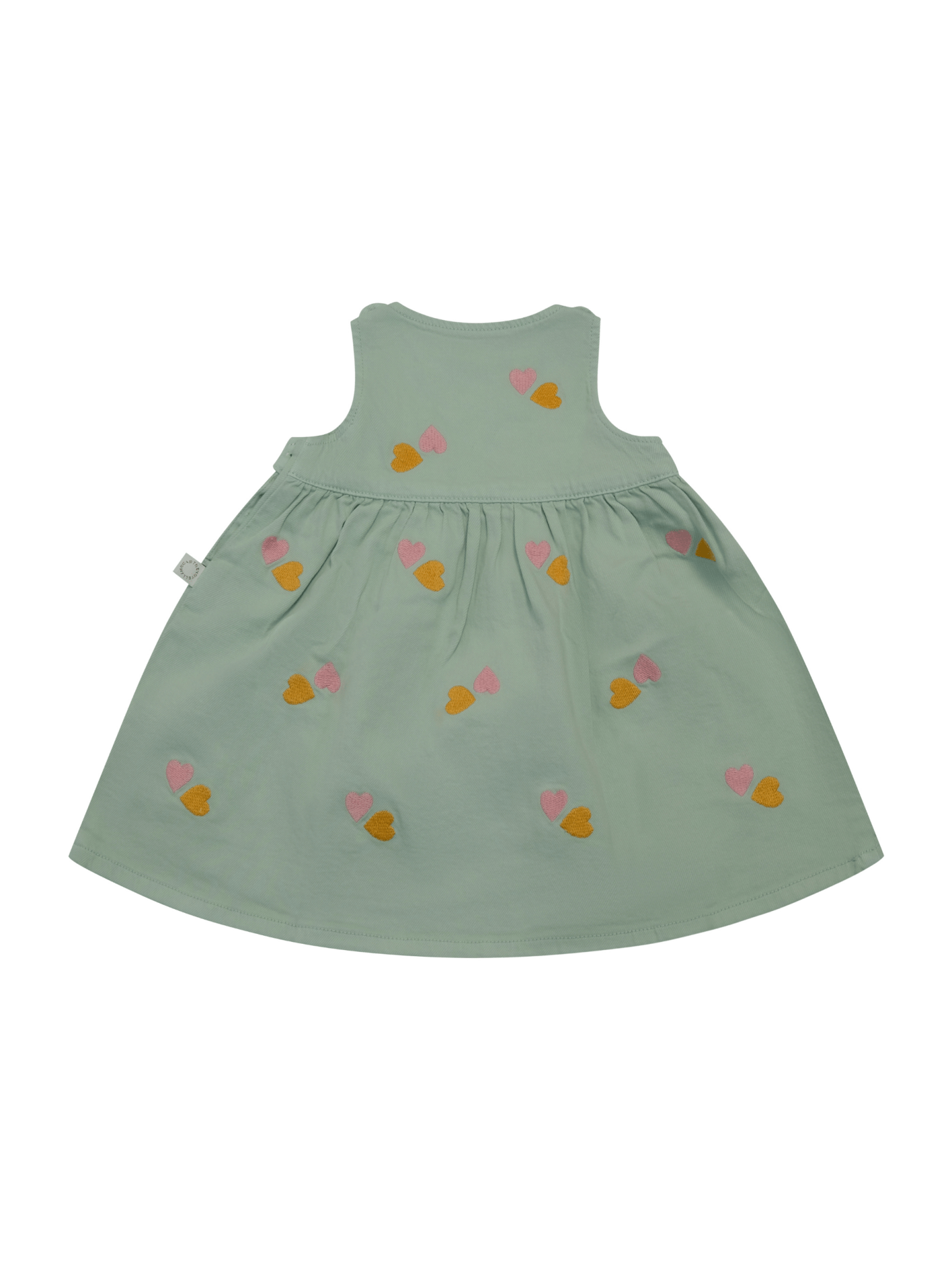 Abito per neonata Stella McCartney Kids verde con motivo a cuori - Rubino Kids