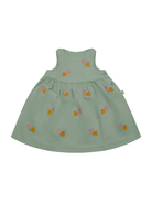 Abito per neonata Stella McCartney Kids verde con motivo a cuori - Rubino Kids