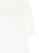 Abito per neonata Tartine Et Chocolat bianco con ricamo a fiori - Rubino Kids