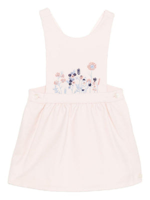 Tartine Et Chocolat baby girl's pink dress with floral embroidery