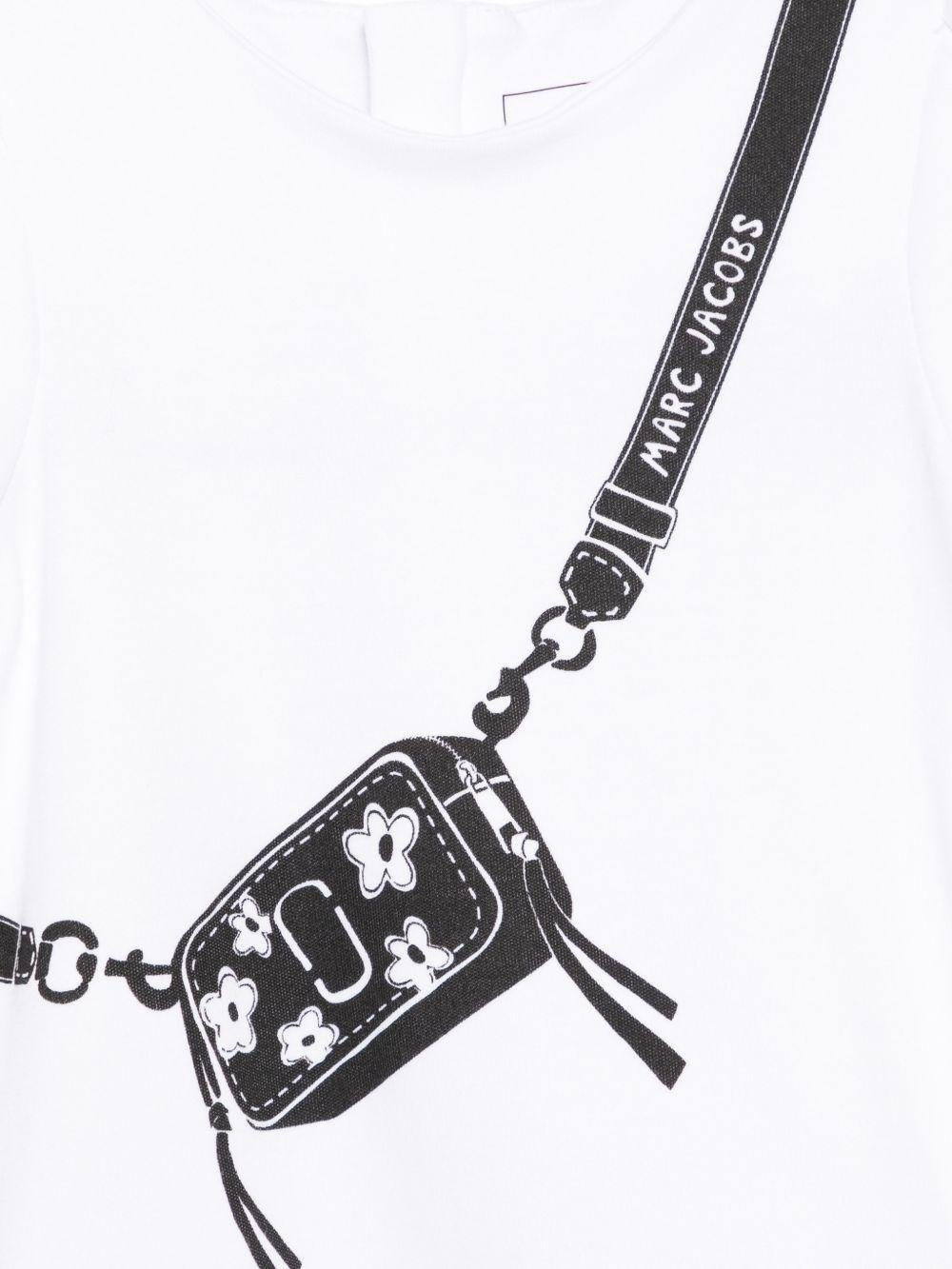 Abito per neonata The Marc Jacobs Kids bianco con maniche a ruches - Rubino Kids