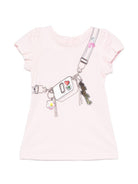 Abito per neonata The Marc Jacobs Kids rosa con maniche a ruches - Rubino Kids
