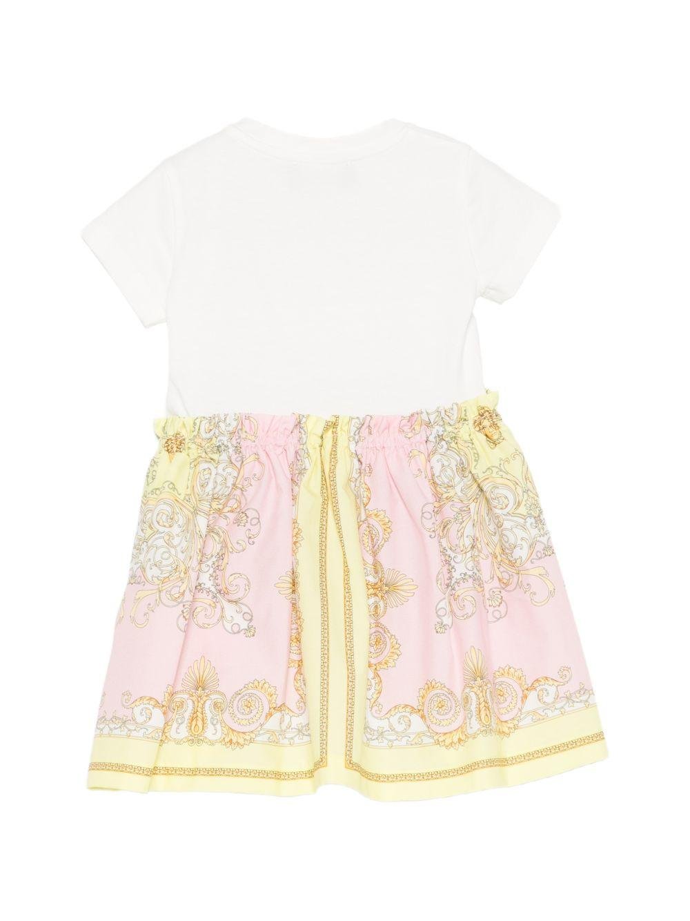 Abito per neonata Versace Kids multicolore con motivo barocco - Rubino Kids