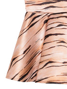 Abito smanicato per bambina Elisabetta Franchi La Mia Bambina beige con stampa animalier - Rubino Kids