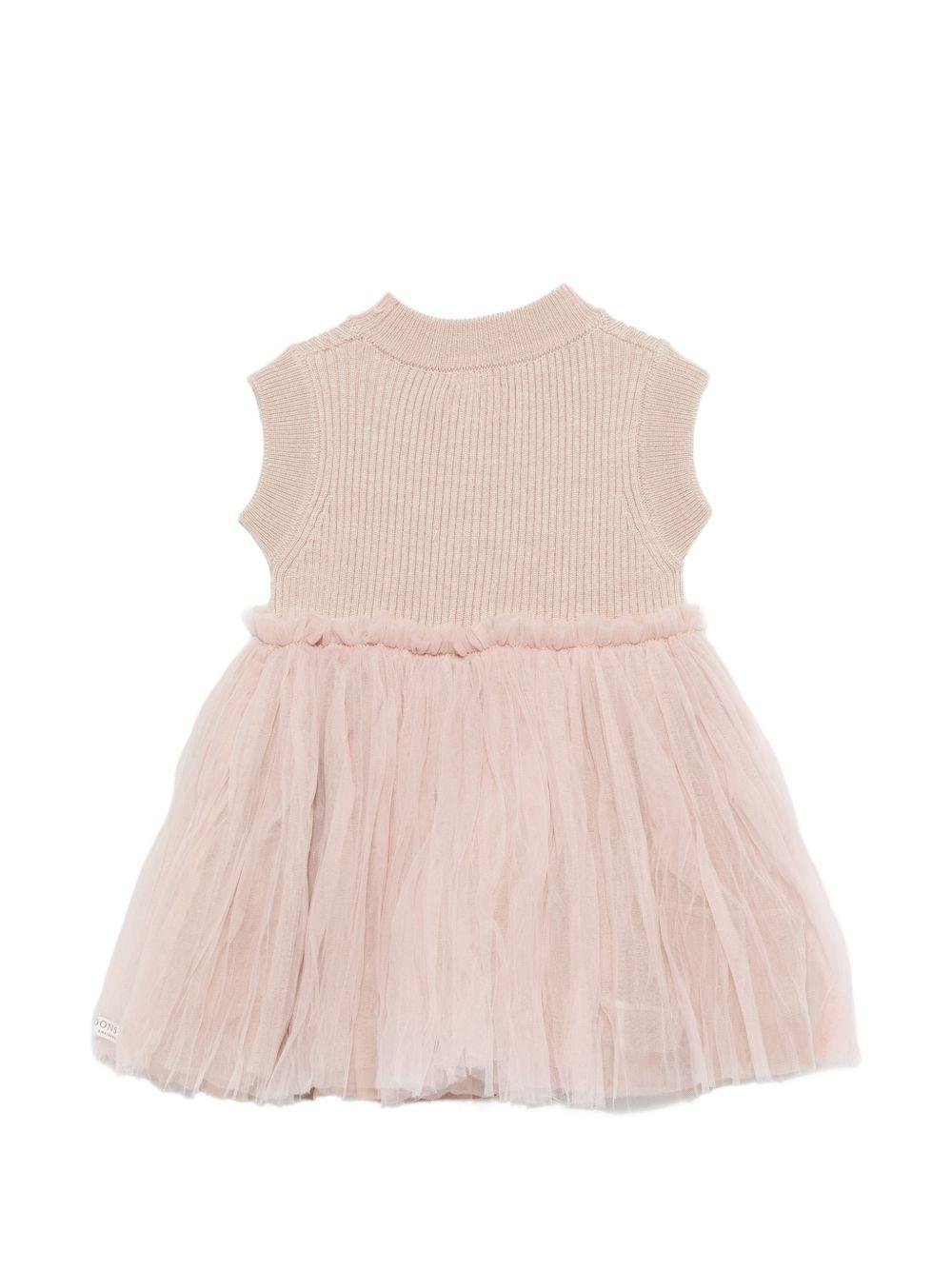 Abito Xewa per neonata Donsje rosa con tulle - Rubino Kids