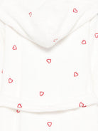Accappatoio per bambini Petit Bateau bianco con motivo a cuori - Rubino Kids