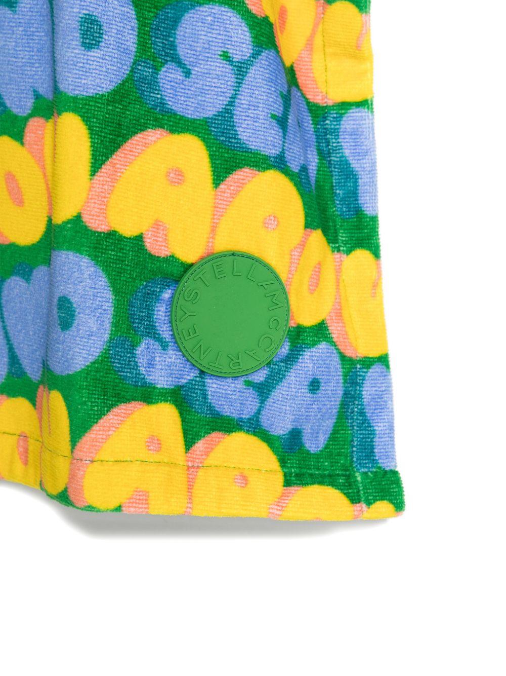 Accappatoio per bambini Stella McCartney Kids multicolor con stampa grafica all - over - Rubino Kids