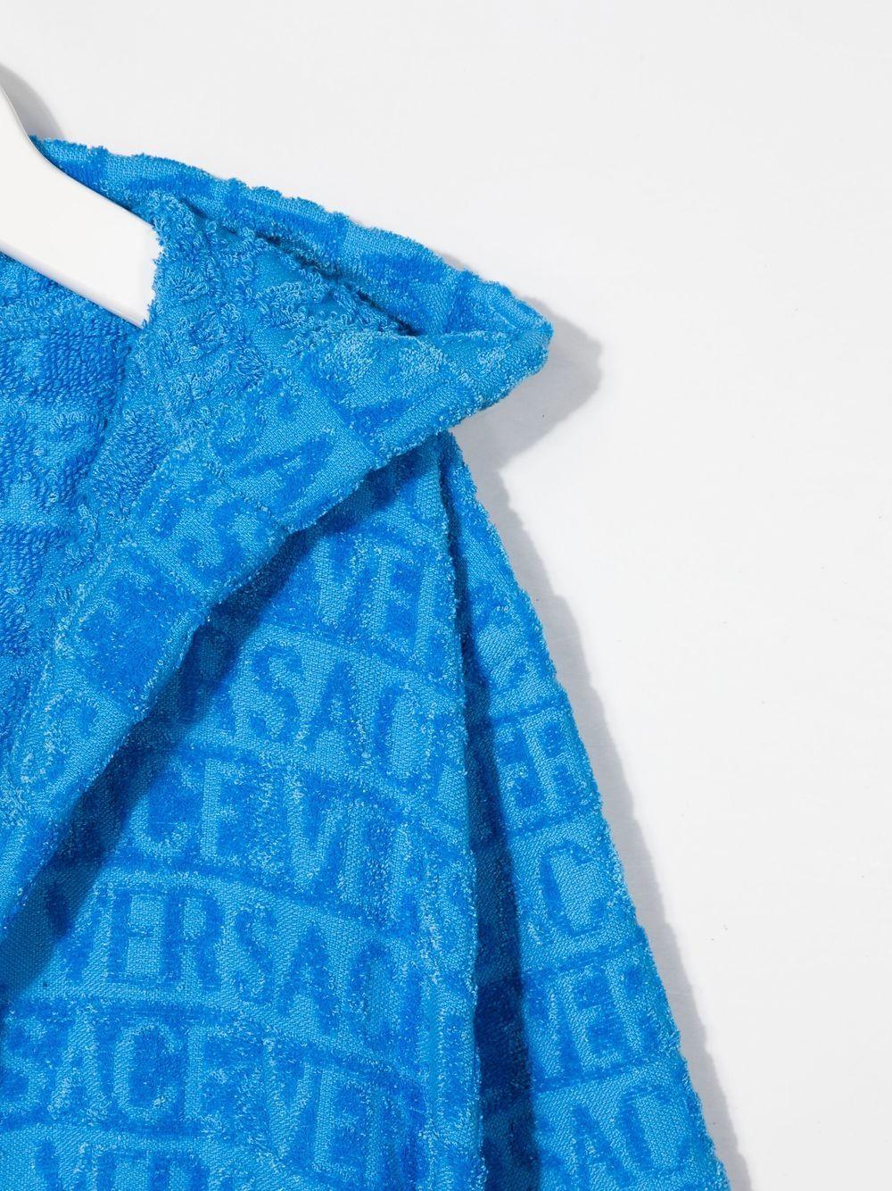 Accappatoio per bambino I Love Baroque Versace Kids blu con cappuccio - Rubino Kids