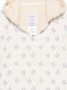 Accappatoio per neonata Louise Misha Kids bianco con stampa a fiori all - over - Rubino Kids