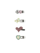 Accessori per capelli per bambina Monnalisa argento a farfalla e cuore - Rubino Kids