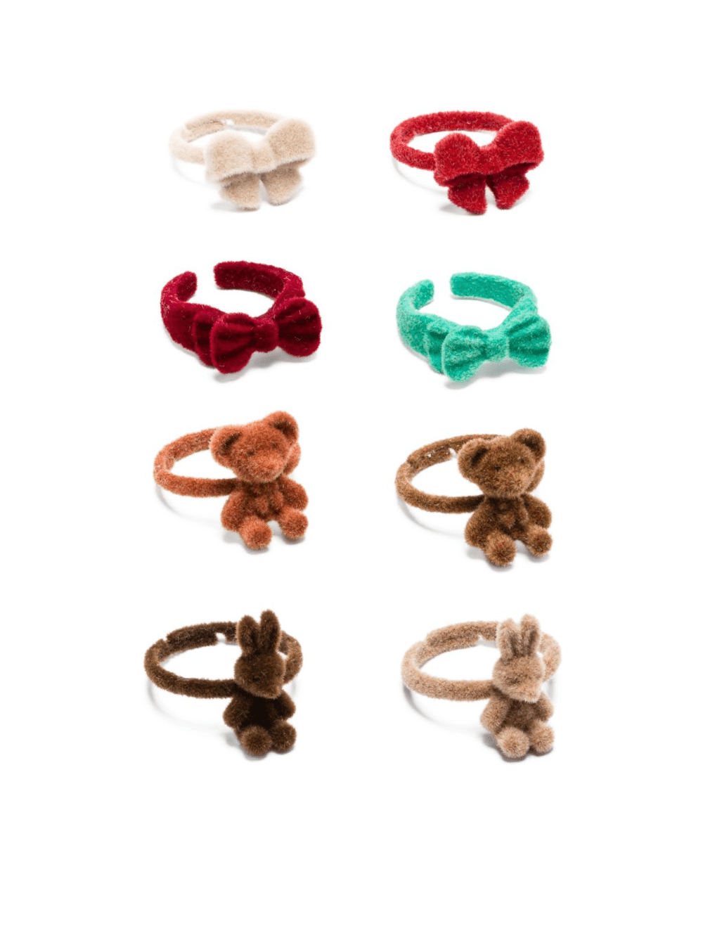 Anelli per bambina Konges Sløjd multicolore con fiocco e animali - Rubino Kids