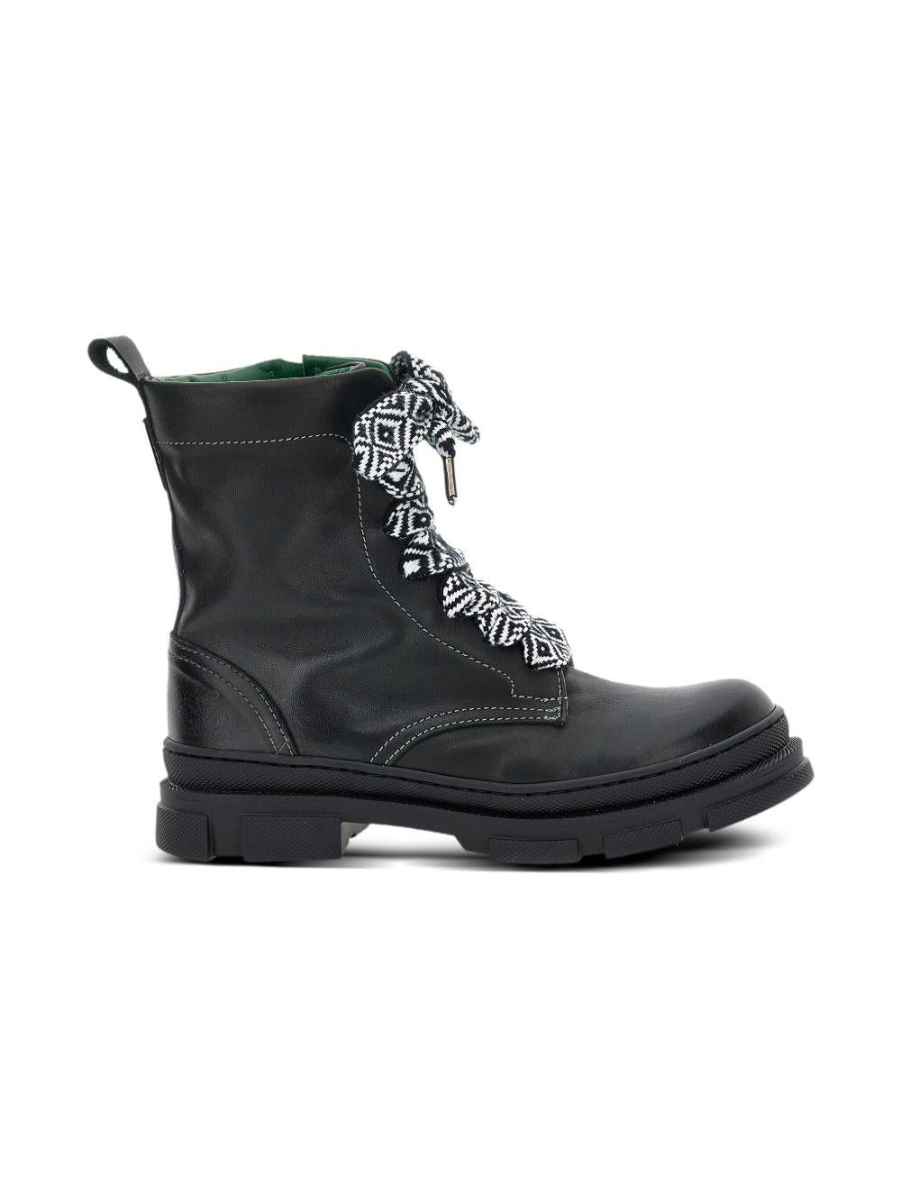 Anfibi per bambina Monnalisa neri con suola chunky - Rubino Kids