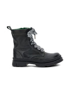Anfibi per bambina Monnalisa neri con suola chunky - Rubino Kids