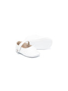 Ballerine con strass per neonata BabyWalker bianco con punta tonda - Rubino Kids