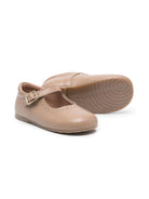 Ballerine in pelle per neonata Eli1957 beige con dettagli traforati - Rubino Kids