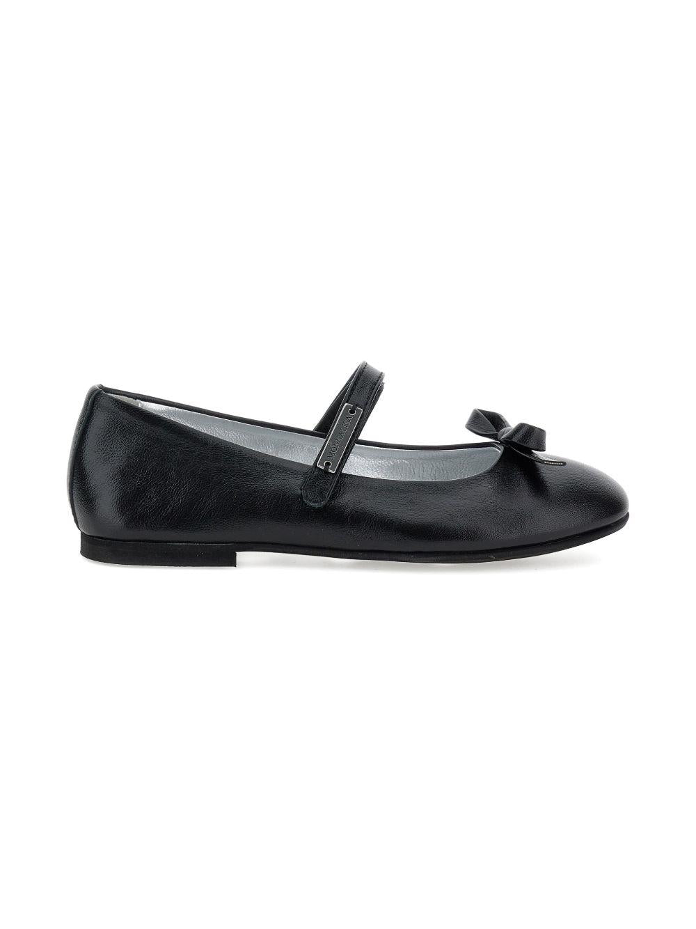 Ballerine Mary Jane per bambina Monnalisa nere con fiocco - Rubino Kids