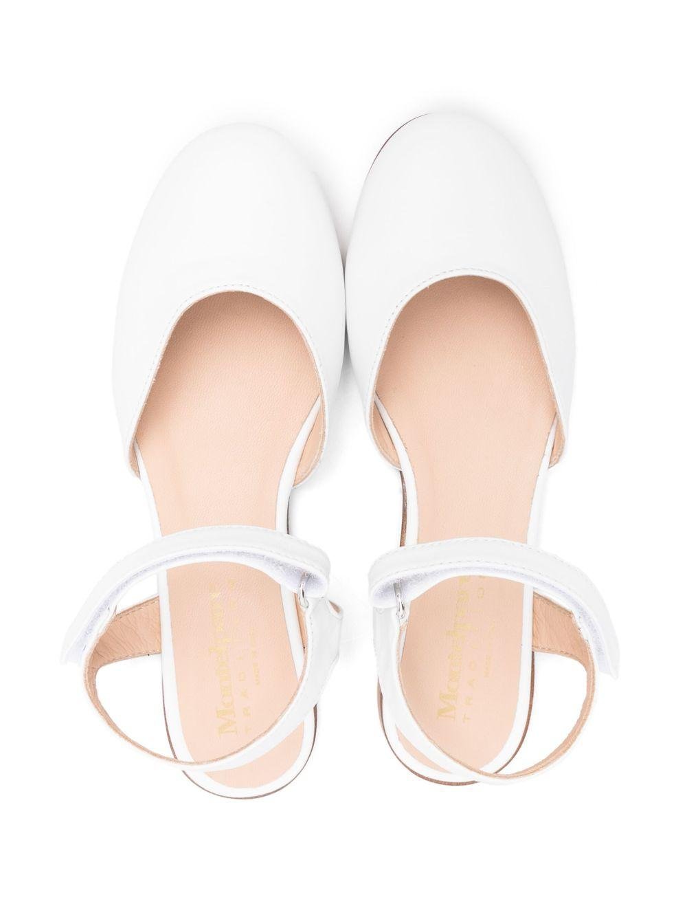 Ballerine per bambina Andrea Montelpare bianco in pelle con punta smussata - Rubino Kids