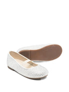 Ballerine per bambina BabyWalker bianco con decorazione - Rubino Kids