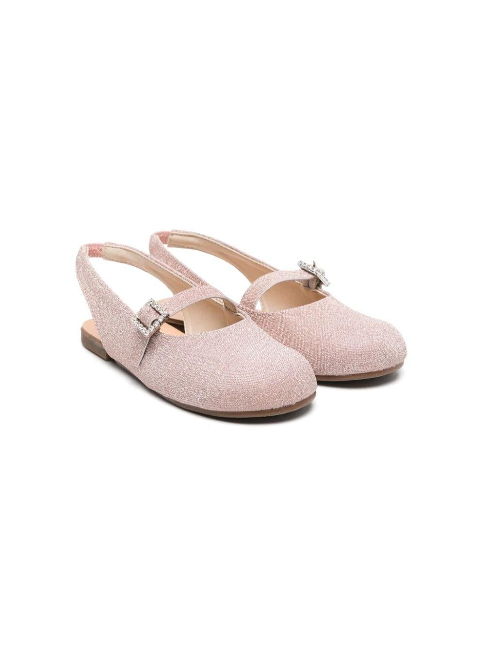Ballerine per bambina BabyWalker Mary Jane rosa con dettagli glitter - Rubino Kids