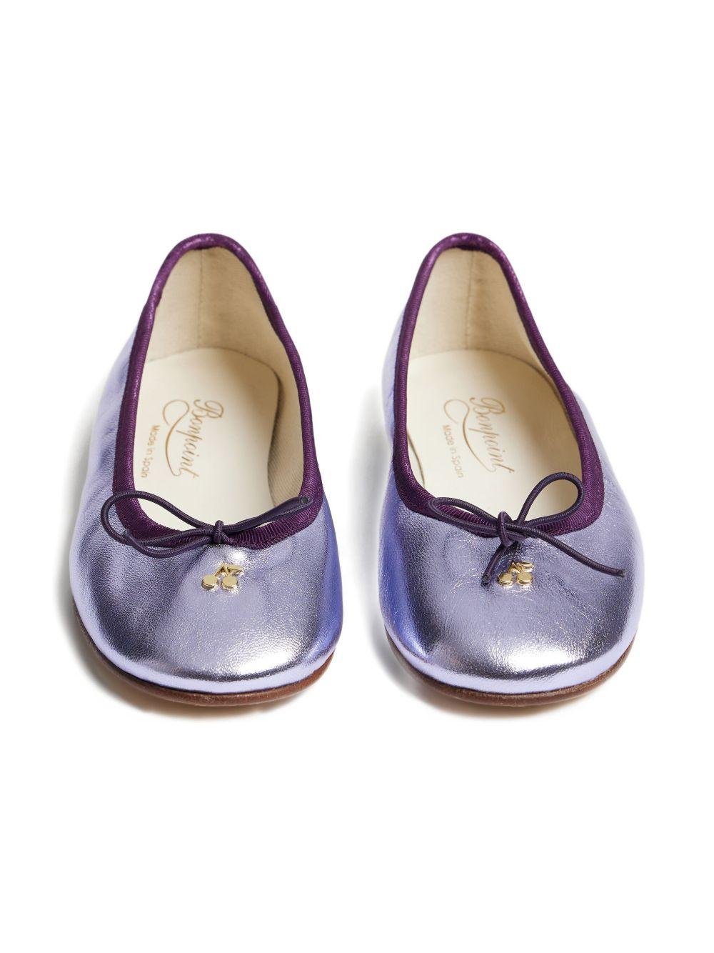 Ballerine per bambina Bonpoint lilla con fiocco - Rubino Kids