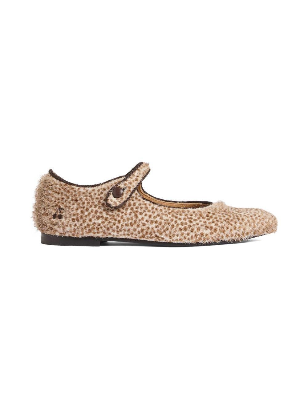 Ballerine per bambina Bonpoint marrone con motivo a pois - Rubino Kids