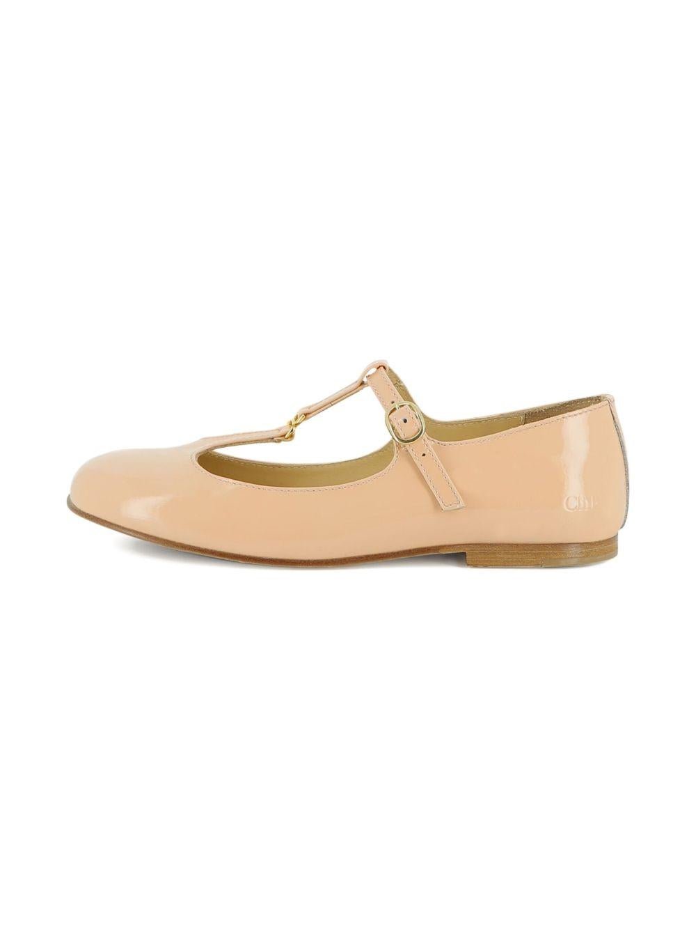 Ballerine per bambina Chloé Kids rosa con cinturino a T - Rubino Kids