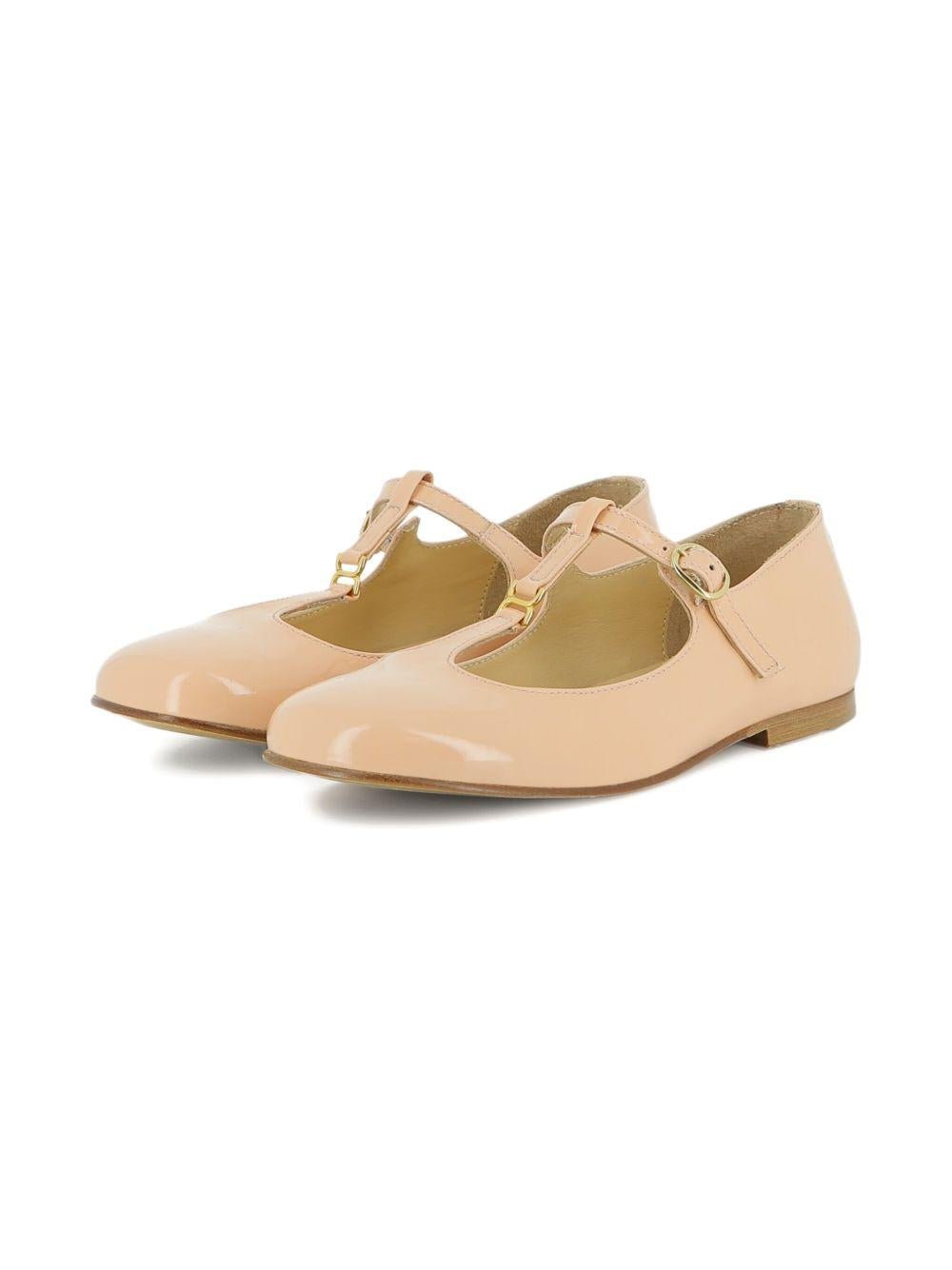 Ballerine per bambina Chloé Kids rosa con cinturino a T - Rubino Kids