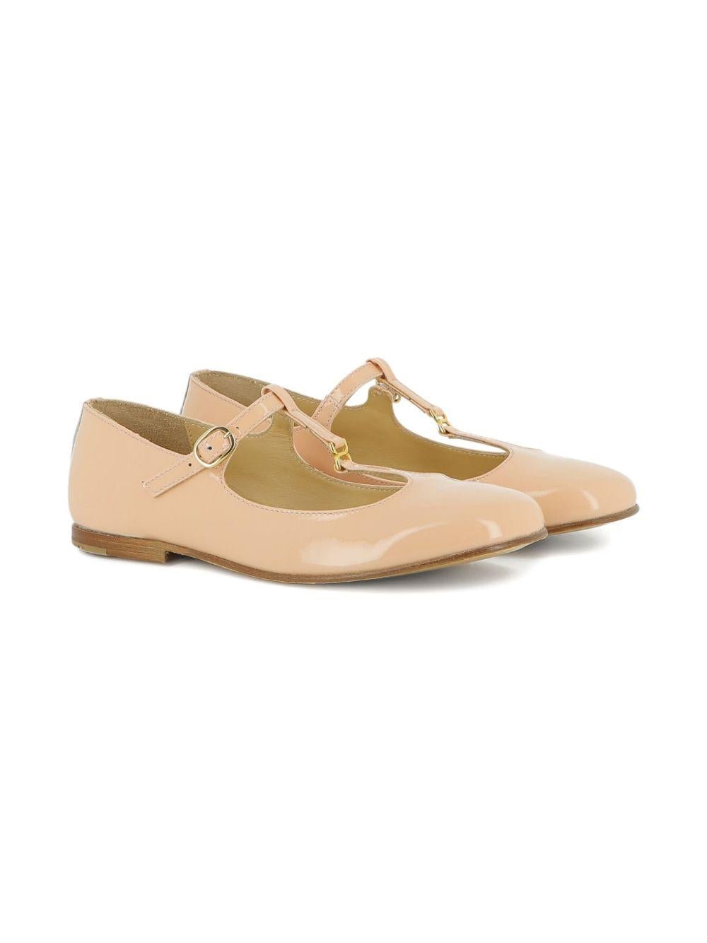 Ballerine per bambina Chloé Kids rosa con cinturino a T - Rubino Kids