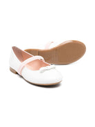 Ballerine per bambina Dolce & Gabbana Kids bianco con rifinitura lucida - Rubino Kids