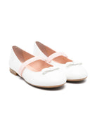 Ballerine per bambina Dolce & Gabbana Kids bianco con rifinitura lucida - Rubino Kids